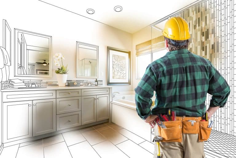 Bathroom remodeling contractor planning a New Orleans project