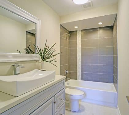 Newly remodeled bathroom in a New Orleans home