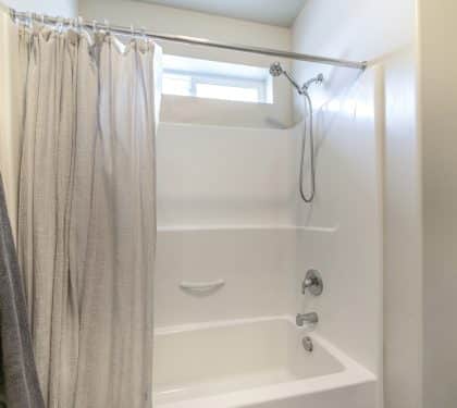 Shower and tub plumbing in a New Orleans bathroom