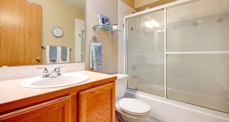 Bathroom remodel in progress in a New Orleans home