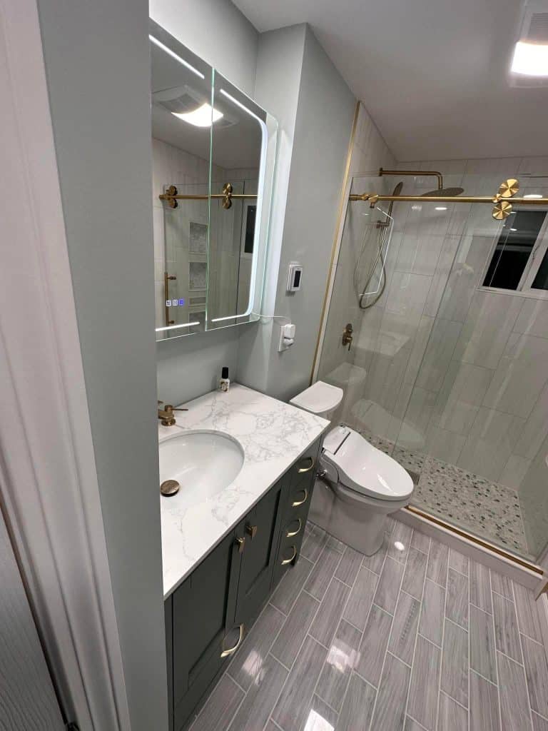 Clean Bathroom with Shower - Turnkey Bath Remodel