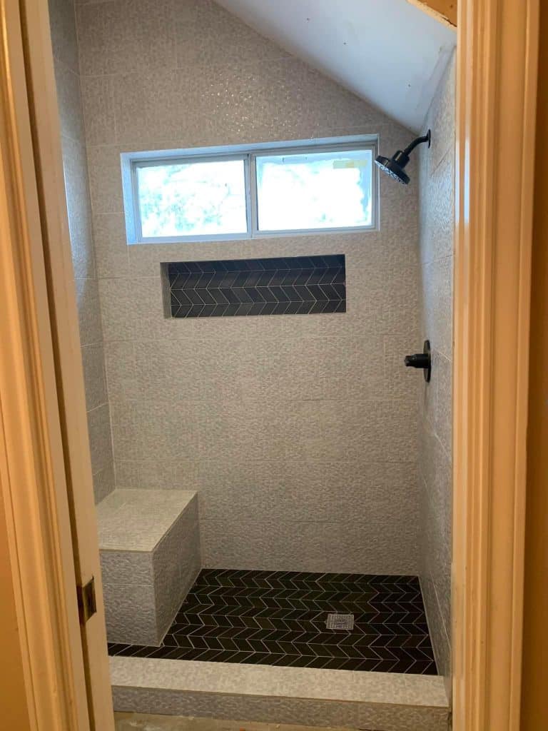 Shower Room with Small Window - Turnkey Bath Remodel