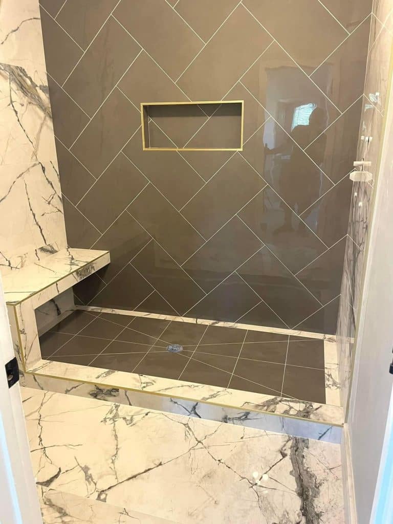 Unfinished Shower Installation - Turnkey Bath Remodel