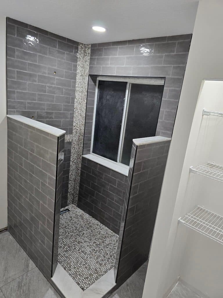 Shower beside the Door - Turnkey Bath Remodel