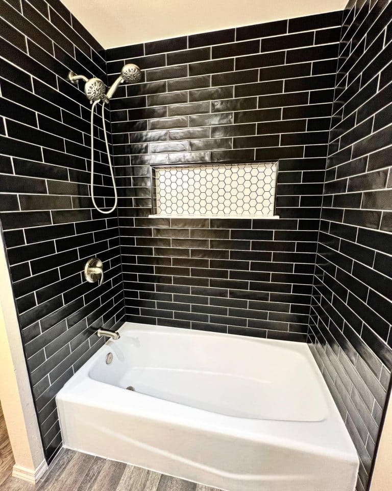 Bathtub with black painted walls - Turnkey Bath Remodel