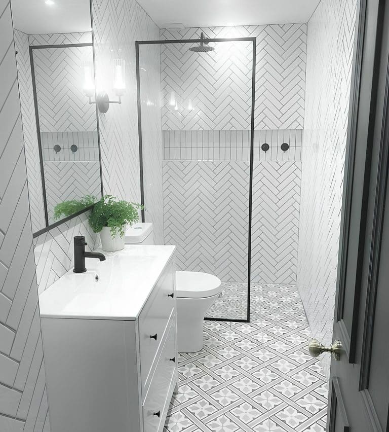 Shower Room with Cabinets and Sink - Turnkey Bath Remodel